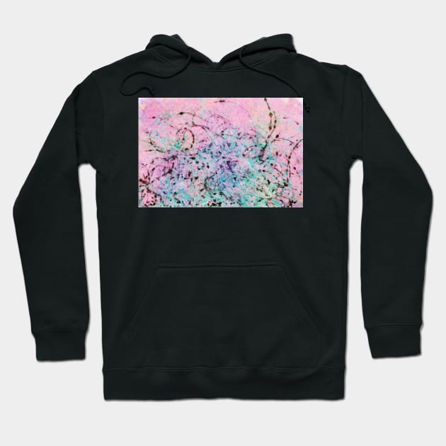 Abstract Painting - Pink & Ink Hoodie by BonBonBunny